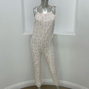 7 For All Mankind Girl’s Tie Floral Jumpsuit Size L NWT
